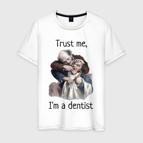 Мужская футболка хлопок Trust me, I'm a dentist, цвет белый