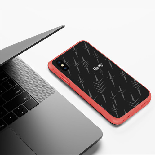 Чехол для iPhone XS Max матовый Rowing, цвет красный - фото 5