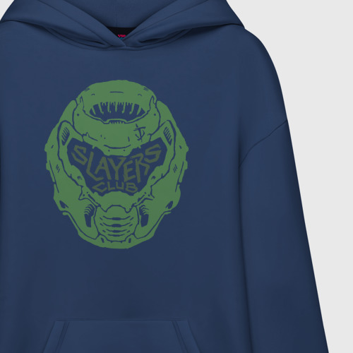 Худи SuperOversize хлопок Slayers Club, цвет темно-синий - фото 3