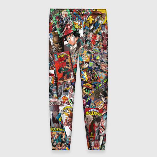 Женские брюки 3D с принтом Academia stikerbombing, вид сзади #1