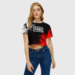 Женская футболка Crop-top 3D PUBG ПУБГ - фото 2
