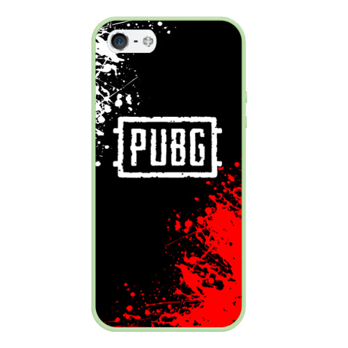 Чехол для iPhone 5/5S матовый PUBG ПУБГ, цвет салатовый