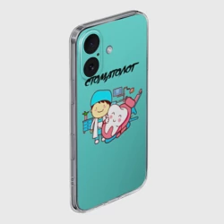 Чехол для iPhone 16 силиконовый с защитой камеры Стоматолог - фото 2