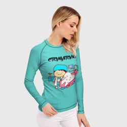 Женский рашгард 3D Стоматолог - фото 2