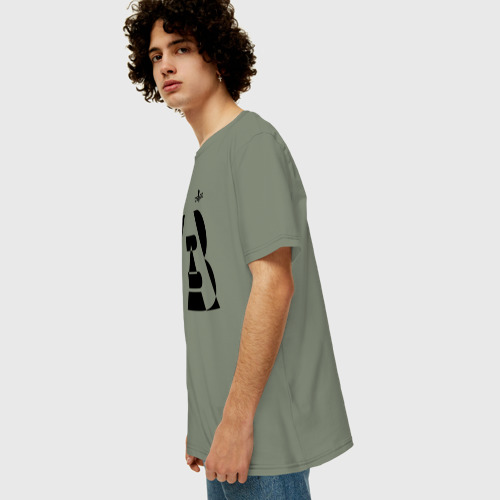 Мужская футболка хлопок Oversize с принтом CS: Go Rush AB, вид сбоку #3