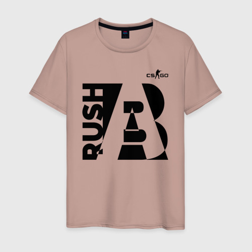 Мужская футболка хлопок с принтом CS: Go Rush AB, вид спереди #2