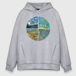 Мужское худи Oversize хлопок Ван Гог. Картины