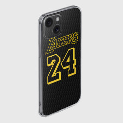 Чехол для iPhone 15 силиконовый с защитой камеры Kobe Bryant - фото 2