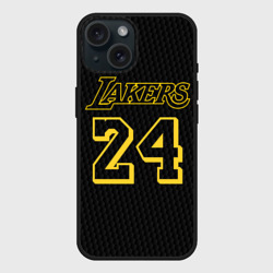 Чехол силиконовый для Apple iPhone 15 матовый Kobe Bryant