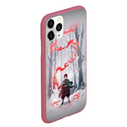 Чехол для iPhone 11 Pro Max матовый Kimetsu no Yaiba красный след - фото 2