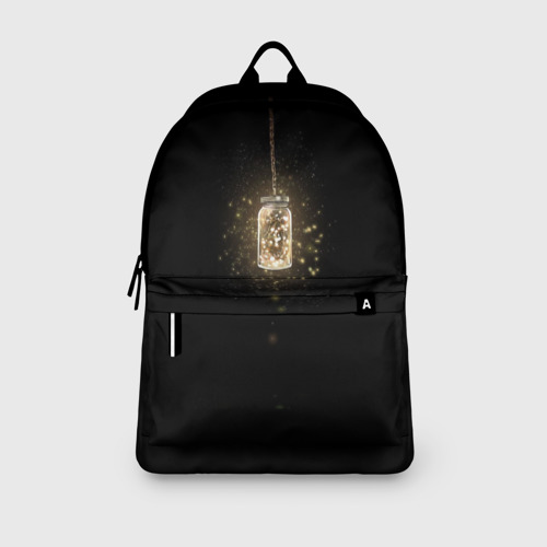 Рюкзак 3D с принтом Банка со светлячками, вид сбоку #3