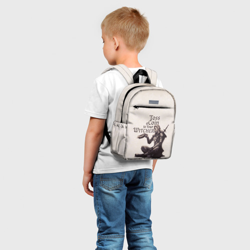 Детский рюкзак 3D с принтом Toss a coin to your Witcher, фото на моделе #1