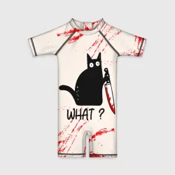 Детский купальный костюм 3D What cat