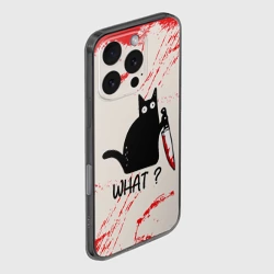 Чехол для iPhone 16 Pro силиконовый с защитой камеры What cat - фото 2