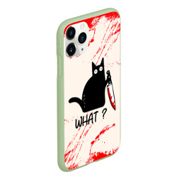 Чехол для iPhone 11 Pro Max матовый What cat - фото 2