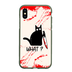 Чехол для iPhone XS Max матовый What cat