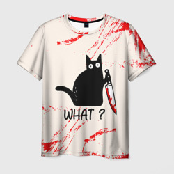 Мужская футболка 3D What cat