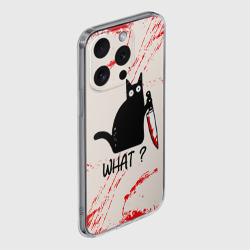 Чехол для iPhone 15 Pro Max силиконовый с защитой камеры What cat - фото 2