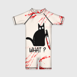 Детский купальный костюм 3D What cat