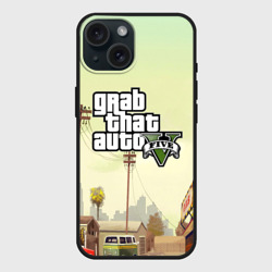 Чехол силиконовый для Apple iPhone 15 матовый GTA 5