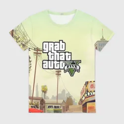 Женская футболка 3D GTA 5
