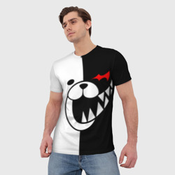 Мужская футболка 3D Monokuma прямоугольники - фото 2