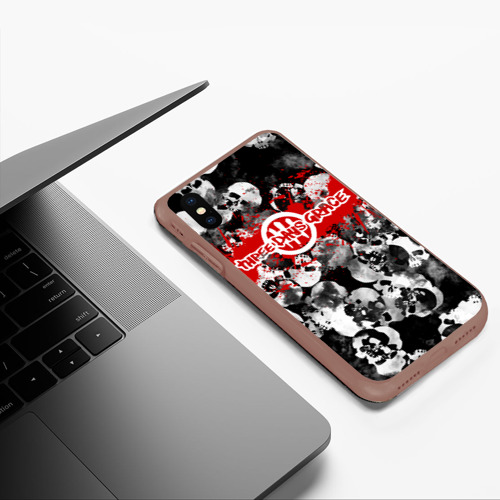 Чехол для iPhone XS Max матовый Three days grace, цвет коричневый - фото 5