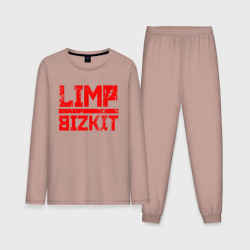 Мужская пижама с лонгсливом хлопок Red logo Limp bizkit