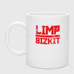 Кружка керамическая Red logo Limp bizkit