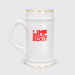 Кружка пивная Red logo Limp bizkit