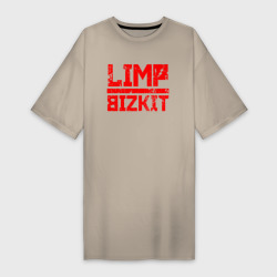 Платье-футболка хлопок Red logo Limp bizkit