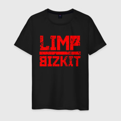 Мужская футболка хлопок Red logo Limp bizkit