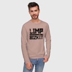 Мужской лонгслив хлопок Limp Bizkit black big logo - фото 2