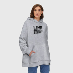 Худи SuperOversize хлопок Limp Bizkit black big logo - фото 2