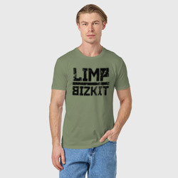 Мужская футболка хлопок Limp Bizkit black big logo - фото 2