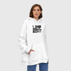 Худи SuperOversize хлопок Limp Bizkit black big logo - фото 2