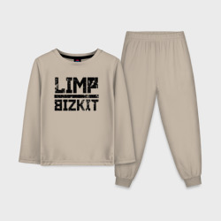 Детская пижама с лонгсливом хлопок Limp Bizkit black big logo