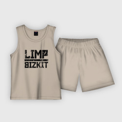 Детская пижама с шортами хлопок Limp Bizkit black big logo