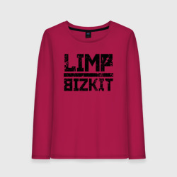 Женский лонгслив хлопок Limp Bizkit black big logo