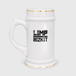 Кружка пивная Limp Bizkit black big logo