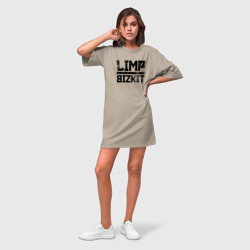 Платье-футболка хлопок Limp Bizkit black big logo - фото 2