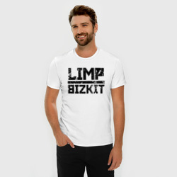 Мужская футболка хлопок Slim Limp Bizkit black big logo - фото 2