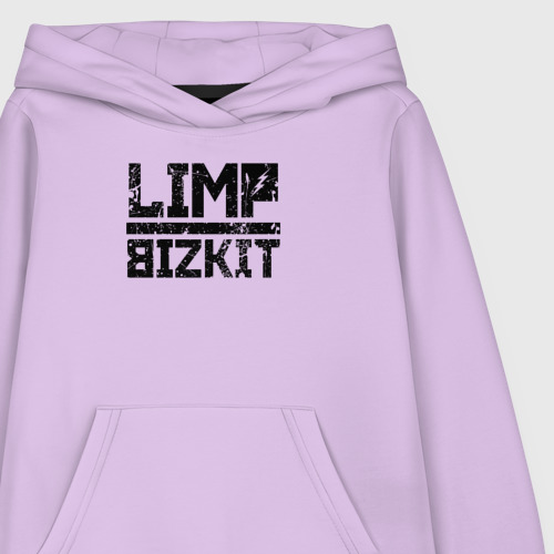 Детская толстовка хлопок Limp Bizkit black big logo, цвет лаванда - фото 3