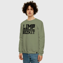 Мужской свитшот хлопок Limp Bizkit black big logo - фото 2