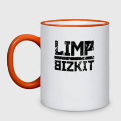 Кружка двухцветная Limp Bizkit black big logo