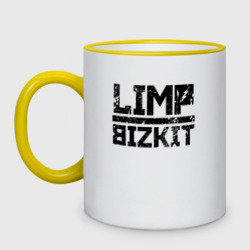 Кружка двухцветная Limp Bizkit black big logo