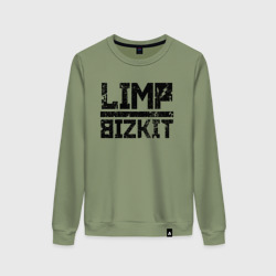 Женский свитшот хлопок Limp Bizkit black big logo