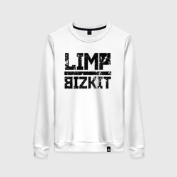 Женский свитшот хлопок Limp Bizkit black big logo