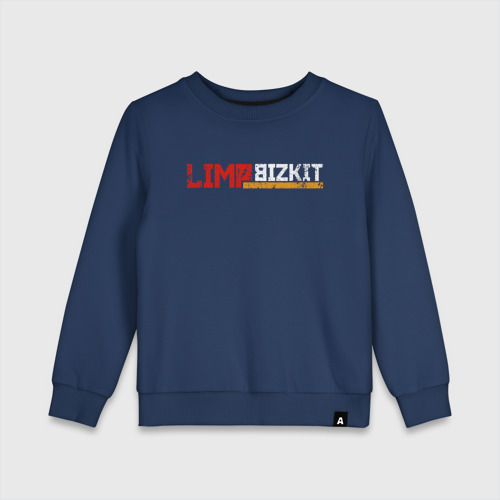 Детский свитшот хлопок Limp Bizkit logo, цвет темно-синий