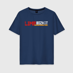 Женская футболка хлопок Oversize Limp Bizkit logo